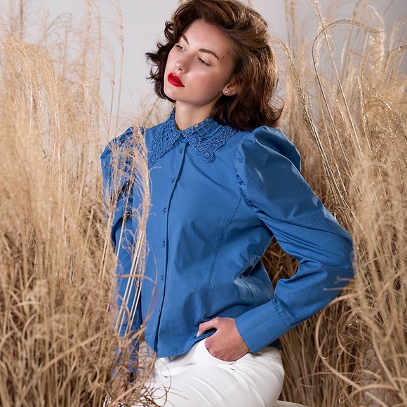 ZARA puff sleeve blouse - Picture 6 of 9